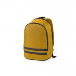 Mochila de RPET com bolso para portátil e faixas refletoras 18L cor amarelo-escuro