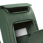 Mochila de couro sintético com espaço acolchoado para portátil 20L cor verde