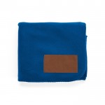 Manta ecológica de RPET com patch personalizável 180 g/m2 cor azul