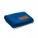 Manta ecológica de RPET com patch personalizável 180 g/m2 cor azul