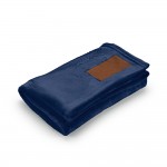 Manta extra macia de RPET com patch imprimível 240 g/m2 cor azul