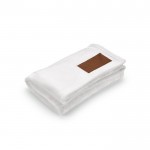 Manta extra macia de RPET com patch imprimível 240 g/m2 cor branco
