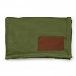 Manta extra macia de RPET com patch imprimível 240 g/m2 cor verde militar