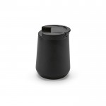 Caneca térmica de aço inoxidável reciclado com tampa anti-gotas 350ml cor preto