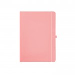 Caderno de papel reciclado com capa dura A4 folhas linhas cor cor-de-rosa