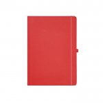 Caderno de papel reciclado com capa dura A4 folhas linhas cor vermelho