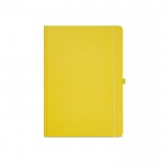 Caderno de papel reciclado com capa dura A4 folhas linhas cor amarelo-escuro