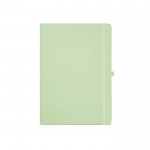 Caderno de papel reciclado com capa dura A4 folhas linhas cor verde pastel
