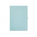 Caderno de papel reciclado com capa dura A4 folhas linhas cor azul pastel