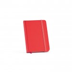 Caderno com capa dura de papel reciclado A6 folhas linhas cor vermelho