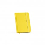 Caderno com capa dura de papel reciclado A6 folhas linhas cor amarelo-escuro