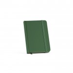 Caderno com capa dura de papel reciclado A6 folhas linhas cor verde-escuro