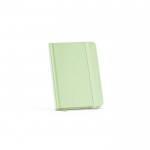 Caderno com capa dura de papel reciclado A6 folhas linhas cor verde pastel