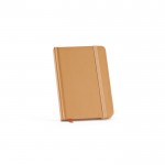 Caderno com capa dura de papel reciclado A6 folhas linhas cor camel
