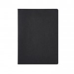 Caderno de cartão reciclado com lombada cosida A4 folhas linhas cor preto