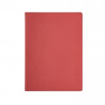 Caderno de cartão reciclado com lombada cosida A4 folhas linhas cor vermelho