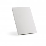 Caderno de cartão reciclado com lombada cosida A4 folhas linhas cor branco