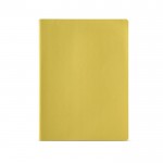 Caderno de cartão reciclado com lombada cosida A4 folhas linhas cor amarelo-escuro