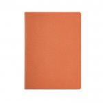 Caderno de cartão reciclado com lombada cosida A4 folhas linhas cor cor-de-laranja