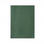Caderno de cartão reciclado com lombada cosida A4 folhas linhas cor verde-escuro