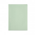Caderno de cartão reciclado com lombada cosida A4 folhas linhas cor verde pastel