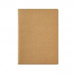 Caderno de cartão reciclado com lombada cosida A4 folhas linhas cor natural