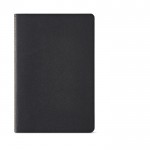 Caderno com capa de cartão reciclado A5 folhas linhas cor preto