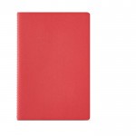 Caderno com capa de cartão reciclado A5 folhas linhas cor vermelho
