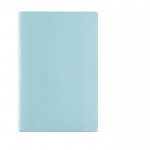 Caderno com capa de cartão reciclado A5 folhas linhas cor azul pastel