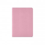 Caderno com capa de cartão reciclado A6 folhas linhas cor cor-de-rosa