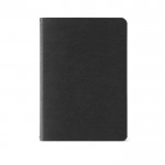 Caderno com capa de cartão reciclado A6 folhas linhas cor preto