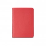 Caderno com capa de cartão reciclado A6 folhas linhas cor vermelho