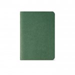 Caderno com capa de cartão reciclado A6 folhas linhas cor verde-escuro