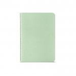 Caderno com capa de cartão reciclado A6 folhas linhas cor verde pastel