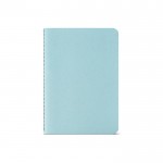 Caderno com capa de cartão reciclado A6 folhas linhas cor azul pastel