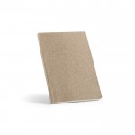 Caderno com capa feita com excedentes de chá A5 folhas linhas cor branco