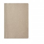 Caderno ecológico com capa de linho e capa mole A5 cor cinzento-claro