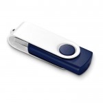 USB giratório com clip azul