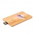 Cartão USB em bambu personalizado