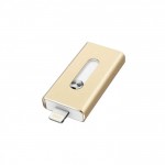 Pens USB elegantes em metal para oferecer cor dourado