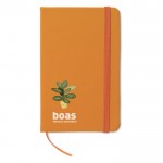 Caderno de bolso para empresas cor cor-de-laranja impresso