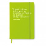 Caderno de bolso para empresas cor verde lima impresso