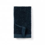 Toalha pequena de algodão e tencel cor azul escuro