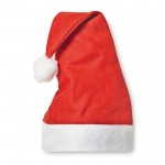Gorro de Pai Natal publicitário com logotipo cor vermelho terceira vista