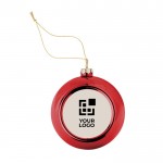 Bola de Natal brilhante com placa para impressão a cor Ø6cm vista principal
