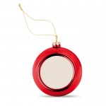 Bola de Natal brilhante com placa para impressão a cor Ø6cm cor vermelho