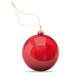 Bola de Natal brilhante com placa para impressão a cor Ø6cm cor vermelho segunda vista