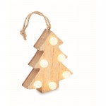 Árvore de Natal para pendurar, de madeira com luzes LED cor madeira segunda vista