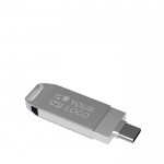 Pen USB personalizada com dois conectores vista principal