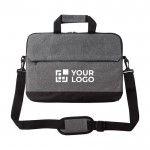 Bolsa para portátil de poliéster 600D com bolso frontal 15” cor cinzento vista principal